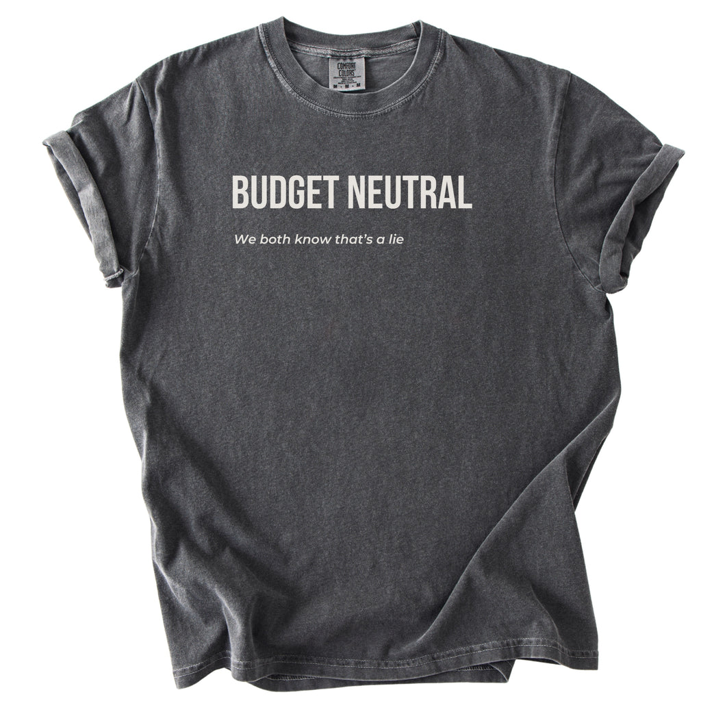 Budget Neutral... We Both Know That's a Lie | Funny Government Comfort Colors® T-Shirt Funny Gift Budget Finance Department