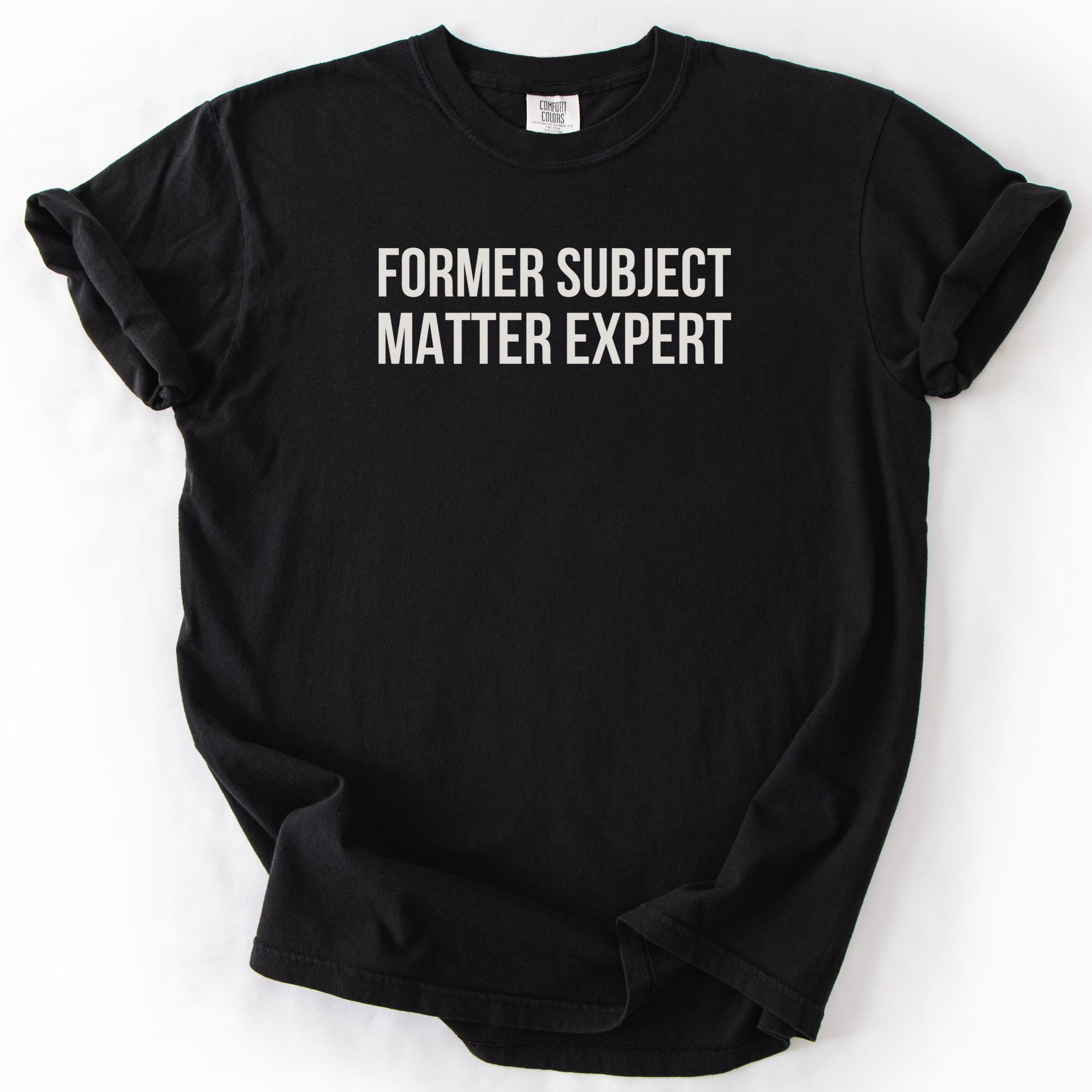 Former Subject Matter Expert | Funny Workplace Comfort Colors® T-Shirt Gift for Experts Leaders Close to Retirement Meeting Goers Retirees