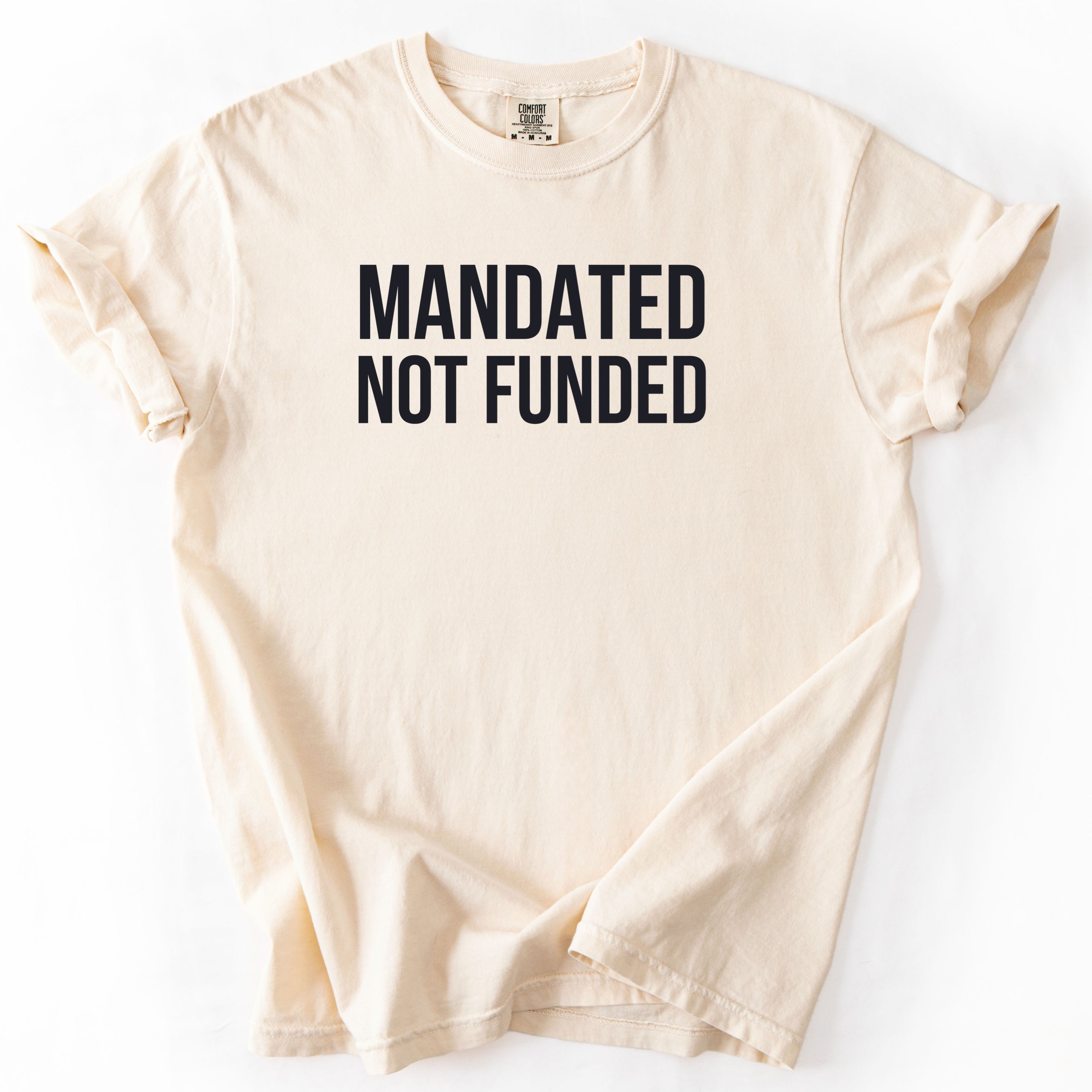 Mandated Not Funded Tshirt | Government Humor Office Gift for Public Servants Essential Worker Tee