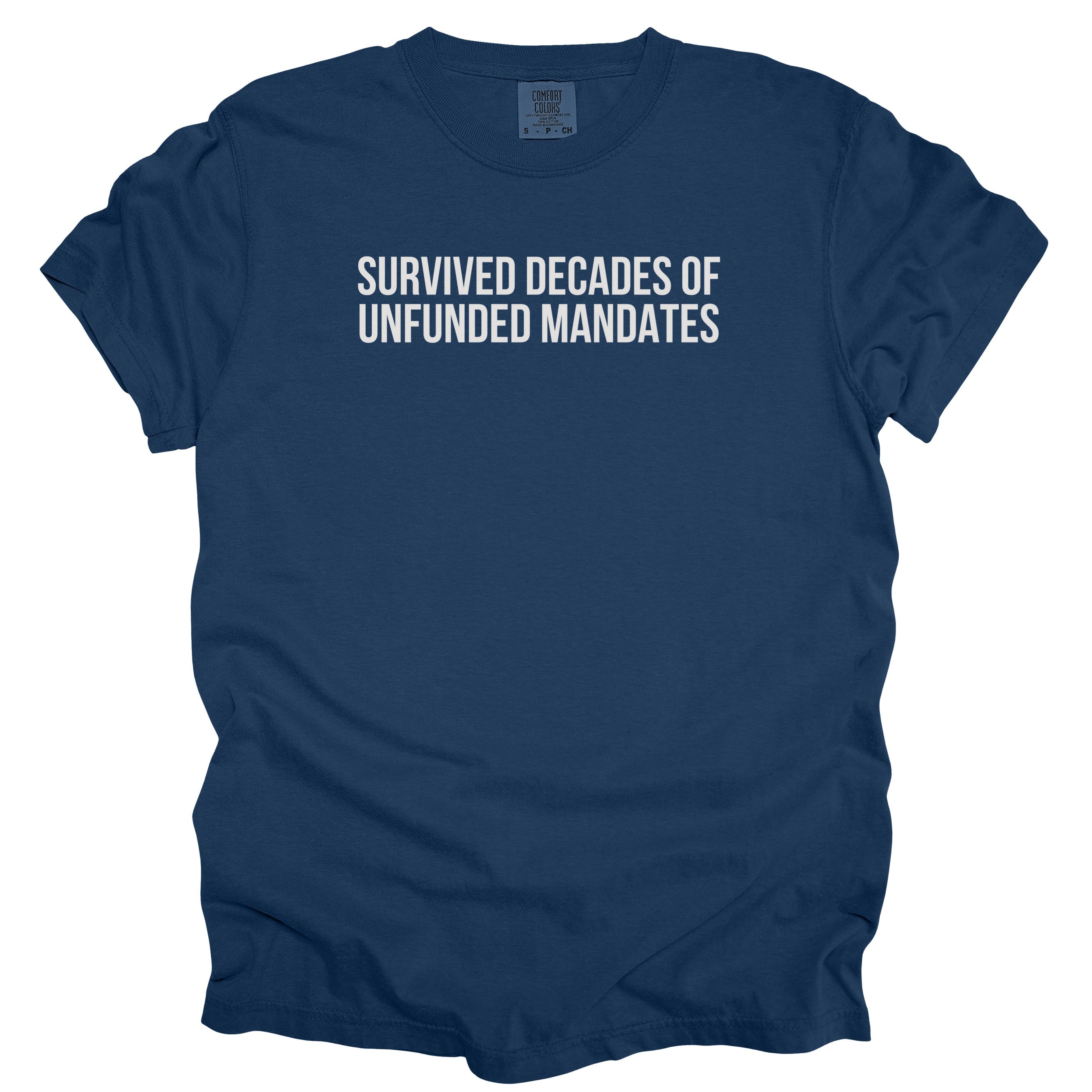 Survived Decades of Unfunded Mandates Shirt | Funny government shirt gift for public servants and public works employees