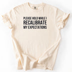 Please Hold While I Recalibrate My Expectations T-Shirt | Funny office gift for government employees humor