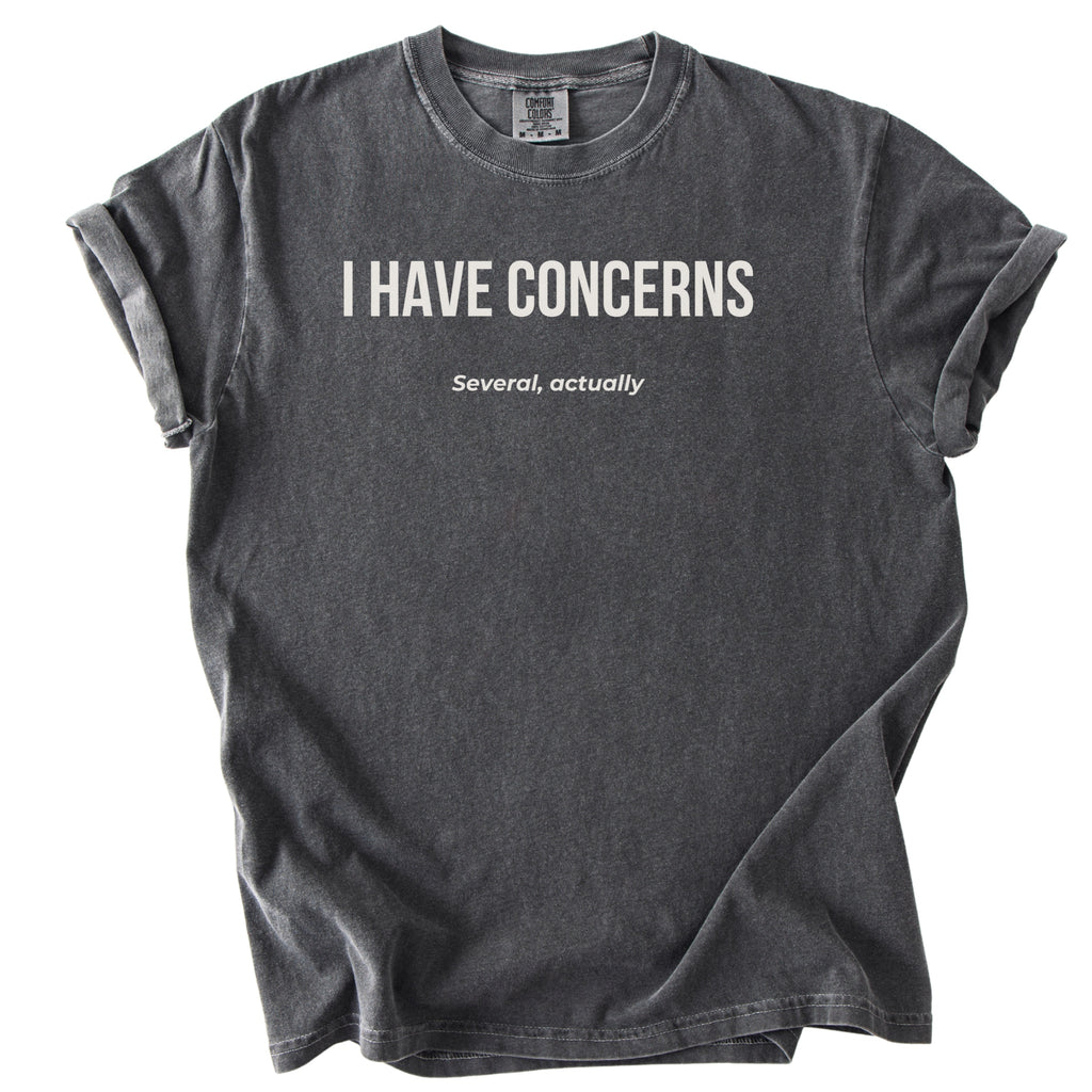 I Have Concerns. Several, Actually. | Funny Office T-Shirt Government Sarcasm Gift for Public Service Workers