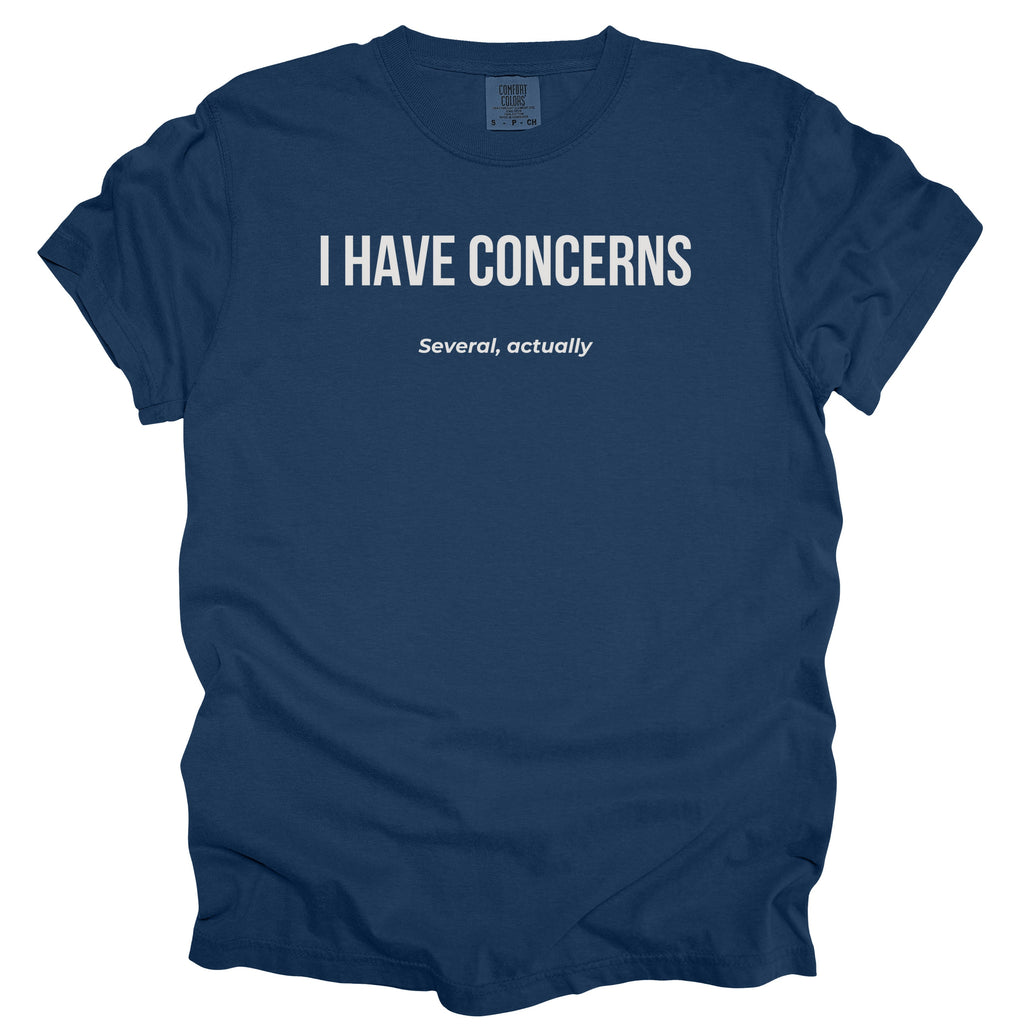 I Have Concerns. Several, Actually. | Funny Office T-Shirt Government Sarcasm Gift for Public Service Workers