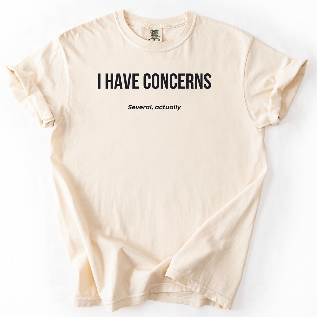I Have Concerns. Several, Actually. | Funny Office T-Shirt Government Sarcasm Gift for Public Service Workers